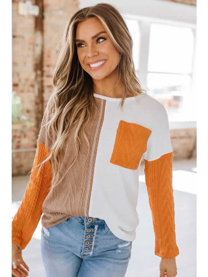 Color Block Knit Shirt