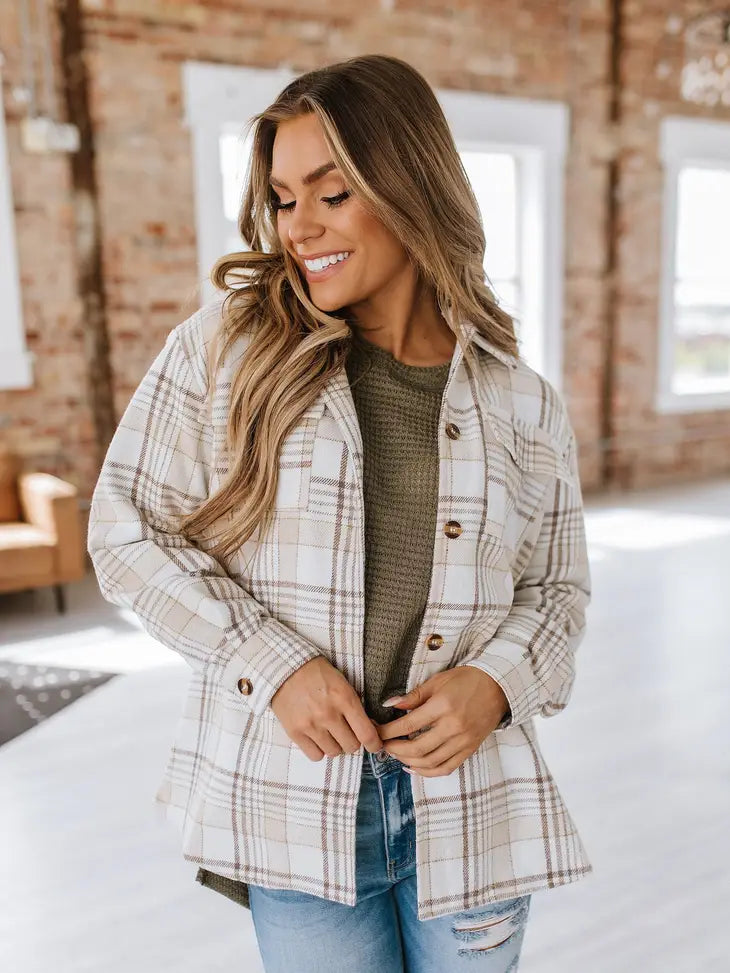 Plaid Statement Jacket