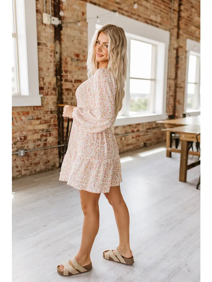 Flowy Puff Sleeve Dress