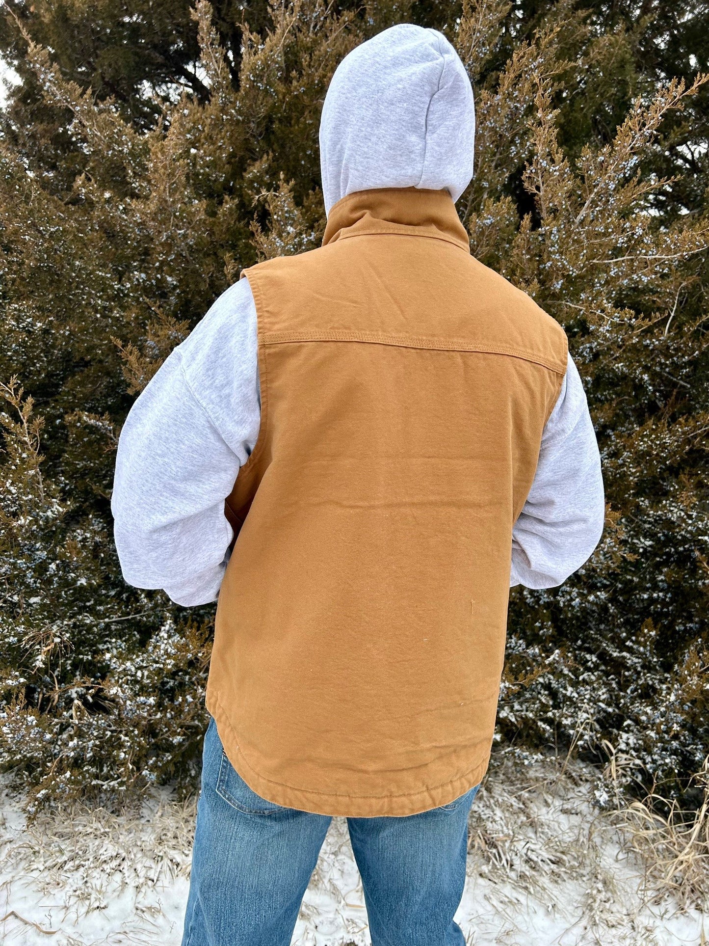 Sherpa Lined Carhartt Vest -Brown