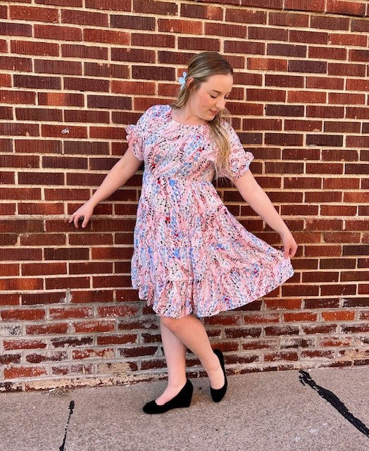 Ann's Floral Tiered Dress